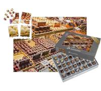 puzzleYOU : Smart Sorted® | Puzzle Photo 1000 pièces « Variété de pralines au Chocolat sur Le marché Anglais, Irlande »