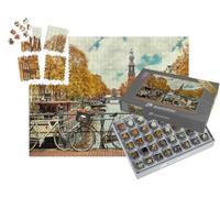 puzzleYOU : Smart Sorted® | Puzzle Photo 1000 pièces « Vélos sur l'Amstel à Amsterdam »