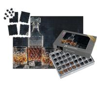 puzzleYOU : Smart Sorted® | Puzzle Photo 1000 pièces « Verres à Whisky avec Un décanteur carré »