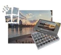 puzzleYOU : Smart Sorted® | Puzzle Photo 1000 pièces « Vieux Danube au Coucher du Soleil, Vienne »