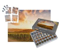 puzzleYOU : Smart Sorted® | Puzzle Photo 1000 pièces « Vignobles dans la région du Chianti au Coucher du Soleil, Italie »