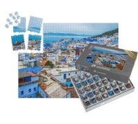 puzzleYOU : Smart Sorted® | Puzzle Photo 1000 pièces « Ville Bleue de Chefchaouen dans Les Montagnes du Rif, Maroc »