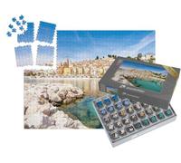 puzzleYOU : Smart Sorted® | Puzzle Photo 1000 pièces « Ville colorée de Menton sur la Côte d'Azur dans Le sud de la France »
