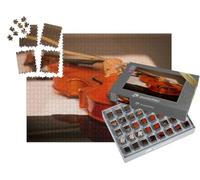 puzzleYOU : Smart Sorted® | Puzzle Photo 1000 pièces « Violon et Baguette de Violon sur Le Piano »