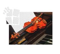 puzzleYOU : Smart Sorted® | Puzzle Photo 1000 pièces « Violon et Baguette de Violon sur Un Piano »