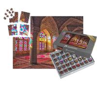 puzzleYOU : Smart Sorted® | Puzzle Photo 1000 pièces « Vitraux colorés de la mosquée Nasir al-Mulk à Shiraz, Iran »