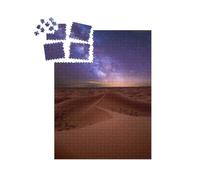 puzzleYOU : Smart Sorted® | Puzzle Photo 1000 pièces « Voie lactée au-Dessus des Dunes de l'Erg Chebbi dans Le désert du Sahara au Maroc »