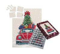 puzzleYOU : Smart Sorted® | Puzzle Photo 1000 pièces « Voiture Rouge chargée de Cadeaux »