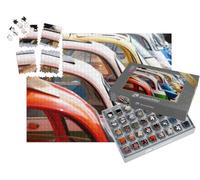 puzzleYOU : Smart Sorted® | Puzzle Photo 1000 pièces « Voitures Anciennes colorées en Ligne, Bangkok, Thaïlande »