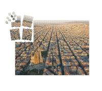 puzzleYOU : Smart Sorted® | Puzzle Photo 1000 pièces « Vue aérienne à Couper Le Souffle de la Ville de Barcelone, Espagne »