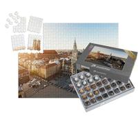 puzzleYOU : Smart Sorted® | Puzzle Photo 1000 pièces « Vue aérienne : Ancien hôtel de Ville et Marienplatz, Munich, Bavière »