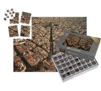 puzzleYOU : Smart Sorted® | Puzzle Photo 1000 pièces « Vue aérienne de Barcelone : Rues de la Ville, Espagne »