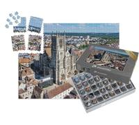 puzzleYOU : Smart Sorted® | Puzzle Photo 1000 pièces « Vue aérienne de la cathédrale Saint-Étienne de Meaux »