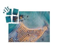 puzzleYOU : Smart Sorted® | Puzzle Photo 1000 pièces « Vue aérienne de la Plage de Sable Rose, Elafonissi, Crète, Grèce »