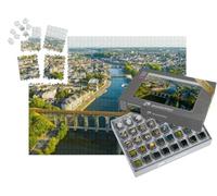 puzzleYOU : Smart Sorted® | Puzzle Photo 1000 pièces « Vue aérienne de la Ville de Laval dans Le département de la Mayenne, Ouest de la France »