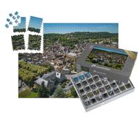 puzzleYOU : Smart Sorted® | Puzzle Photo 1000 pièces « Vue aérienne de la Ville de Sarlat la caneda, dans Le Périgord, Dordogne, France »