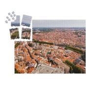 puzzleYOU : Smart Sorted® | Puzzle Photo 1000 pièces « Vue aérienne de Perpignan, France. Les toits Rouges des immeubles d'habitation sont Visibles d'en Haut. »