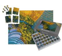 puzzleYOU : Smart Sorted® | Puzzle Photo 1000 pièces « Vue aérienne de rizières sur l'île de Bali, Indonésie »