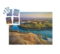 puzzleYOU : Smart Sorted® | Puzzle Photo 1000 pièces « Vue aérienne des rives du Danube, Dobrogea, Roumanie »