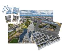 puzzleYOU : Smart Sorted® | Puzzle Photo 1000 pièces « Vue aérienne du célèbre château d'Angers dans la vallée de la Loire, Ouest de la France »