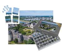 puzzleYOU : Smart Sorted® | Puzzle Photo 1000 pièces « Vue aérienne du château des ducs D'Anjou dans la Ville d'Angers, Maine et Loire, France »