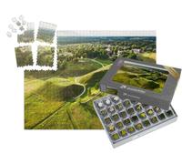 puzzleYOU : Smart Sorted® | Puzzle Photo 1000 pièces « Vue aérienne du site archéologique de Kernave, Ancienne Capitale de la Lituanie »