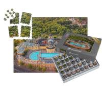 puzzleYOU : Smart Sorted® | Puzzle Photo 1000 pièces « Vue aérienne d'un Bain Thermal à Budapest, Hongrie, Europe »