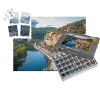 puzzleYOU : Smart Sorted® | Puzzle Photo 1000 pièces « Vue aérienne d'une Ville médiévale en dordogne, France »