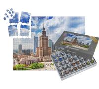 puzzleYOU : Smart Sorted® | Puzzle Photo 1000 pièces « Vue aérienne : Palais de la Culture et de la Science avec Gratte-Ciel, Varsovie »
