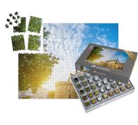 puzzleYOU : Smart Sorted® | Puzzle Photo 1000 pièces « Vue au Coucher du Soleil sur Le château des ducs de Bretagne dans la Ville de Nantes en France »