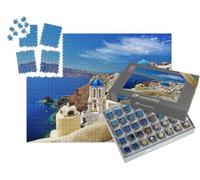 puzzleYOU : Smart Sorted® | Puzzle Photo 1000 pièces « Vue de la caldeira avec dômes, Santorin »