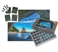 puzzleYOU : Smart Sorted® | Puzzle Photo 1000 pièces « Vue de la Grotte à Cathedral Cove Beach, Coromandel, Nouvelle-Zélande »