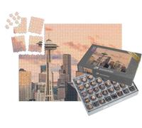 puzzleYOU : Smart Sorted® | Puzzle Photo 1000 pièces « Vue de la Ligne d'horizon du Centre-Ville de Seattle dans l'État de Washington, États-Unis »