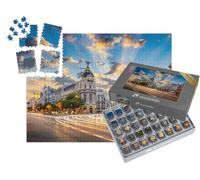 puzzleYOU : Smart Sorted® | Puzzle Photo 1000 pièces « Vue de la Ville de Madrid avec Calle de Alcala et Gran Via, Espagne »