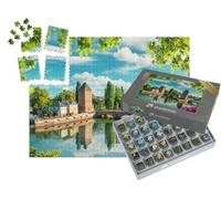 puzzleYOU : Smart Sorted® | Puzzle Photo 1000 pièces « Vue des ponts Couverts de Strasbourg au Printemps »