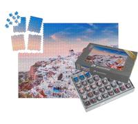 puzzleYOU : Smart Sorted® | Puzzle Photo 1000 pièces « Vue d'Oia avec des Maisons grecques, Santorin, Grèce »