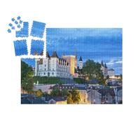 puzzleYOU : Smart Sorted® | Puzzle Photo 1000 pièces « Vue du château de Pau Le Soir, Pyrénées Atlantiques, Aquitaine, France »