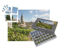 puzzleYOU : Smart Sorted® | Puzzle Photo 1000 pièces « Vue du Paysage du Village de Saint Emilion dans la région de Bordeaux en France »