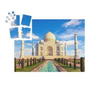 puzzleYOU : Smart Sorted® | Puzzle Photo 1000 pièces « Vue du Taj Mahal par Une journée ensoleillée, Inde »