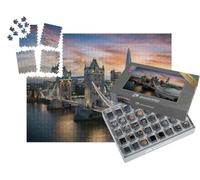 puzzleYOU : Smart Sorted® | Puzzle Photo 1000 pièces « Vue du Tower Bridge éclairé Le Soir, Londres, Angleterre »