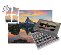 puzzleYOU : Smart Sorted® | Puzzle Photo 1000 pièces « Vue matinale sur Le lac Stelli au Cervin, Alpes, Suisse »
