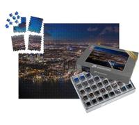 puzzleYOU : Smart Sorted® | Puzzle Photo 1000 pièces « Vue Nocturne de la Ville de Rotterdam »