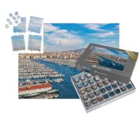 puzzleYOU : Smart Sorted® | Puzzle Photo 1000 pièces « Vue panoramique aérienne du Vieux Port de Marseille, France »