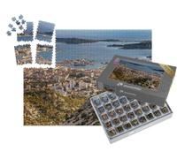 puzzleYOU : Smart Sorted® | Puzzle Photo 1000 pièces « Vue panoramique de la Ville de Toulon et de la côte Depuis Le Mont Faron. France. Voyager en Europe. »
