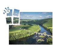 puzzleYOU : Smart Sorted® | Puzzle Photo 1000 pièces « Vue panoramique sur la vallée de la Dordogne Périgord Noir France Europe »