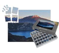puzzleYOU : Smart Sorted® | Puzzle Photo 1000 pièces « Vue panoramique sur Le lac de Montagne de Serre-poncon dans Les Alpes françaises »