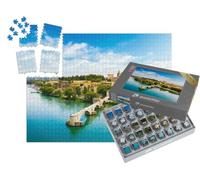 puzzleYOU : Smart Sorted® | Puzzle Photo 1000 pièces « Vue panoramique sur Le Pont Saint-Bénézet et Le fleuve Rhône à Avignon, France »