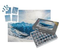 puzzleYOU : Smart Sorted® | Puzzle Photo 1000 pièces « Vue panoramique sur Les Grandes Montagnes de la Vanoise en Hiver près de Champagny »