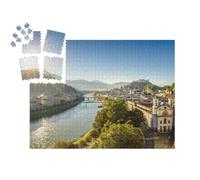 puzzleYOU : Smart Sorted® | Puzzle Photo 1000 pièces « Vue panoramique sur Salzbourg Un Matin d'été, Autriche »