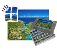 puzzleYOU : Smart Sorted® | Puzzle Photo 1000 pièces « Vue par Drone du Lagon Bleu, Port Vila, Éfaté, Vanuatu »